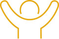Raised hands icon